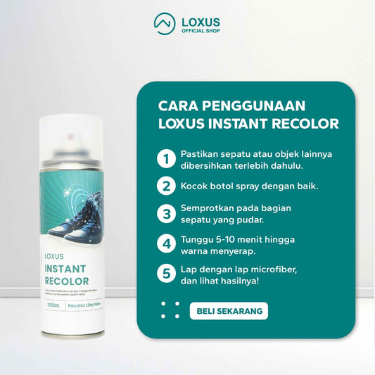 Loxus Instant Recolor Mampu Mengembalikan Warna Sepatu Pudar Seperti Baru Lagi