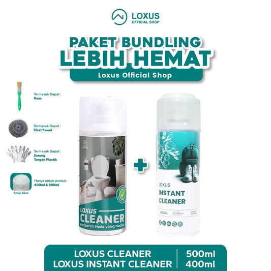 Paket Bundling Lebih Hemat Beli Loxus Cleaner dapat Fabric/Instant Cleaner