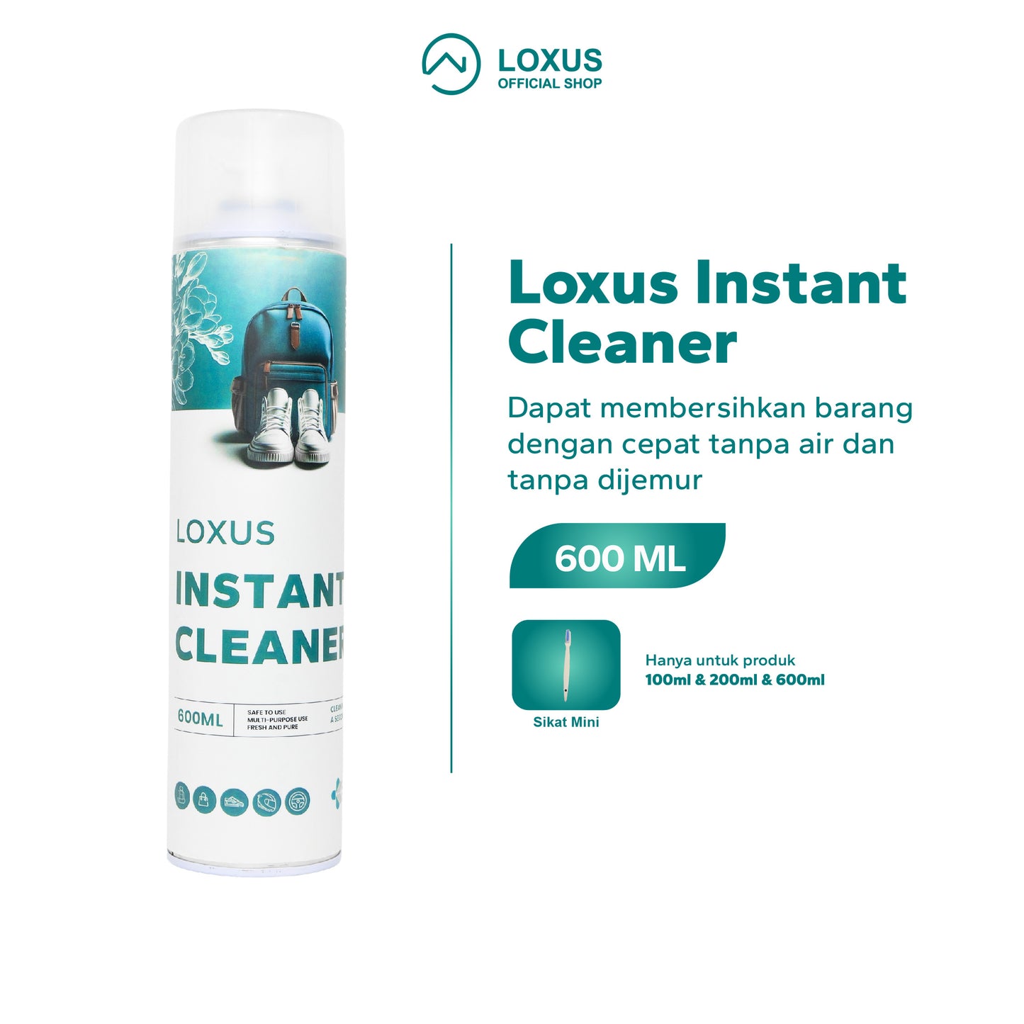 Loxus Instant Cleaner Pembersih Tas Sepatu Dinding Dan Interior