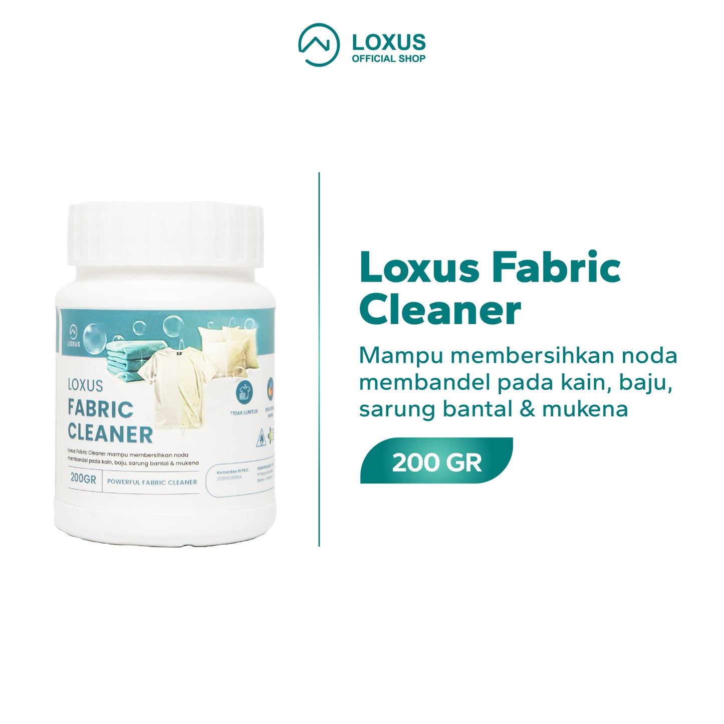 Loxus Fabric Cleaner Pembersih Noda Baju Kain Sarung Bantal Mencerahkan Pakaian