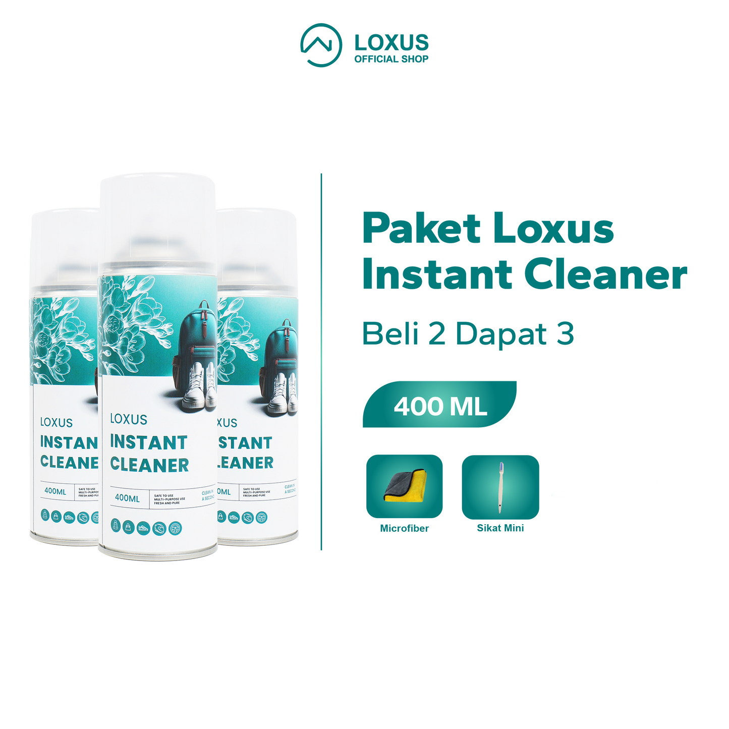 Paket Loxus Instant Cleaner Beli 2 Dapat 3