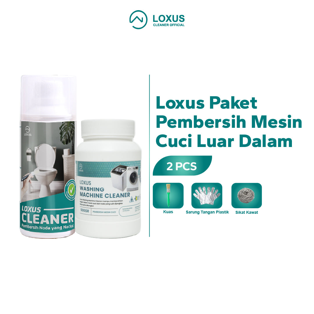 Loxus Paket Pembersih Mesin Cuci Luar Dalam