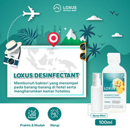 Loxus Travel Buddy Pack - Loxus Instant Rapi, Loxus Instant Cleaner dan Loxus Desinfectant 100ml