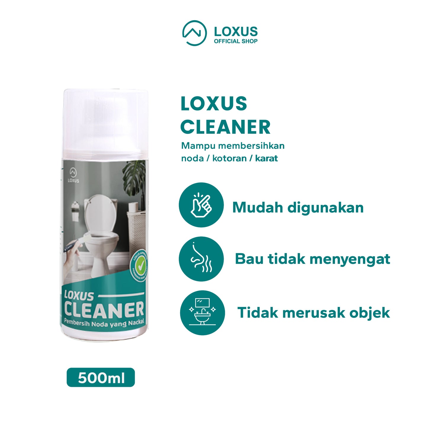 Loxus Paket Loxus Cleaner Dengan Spons Gagang