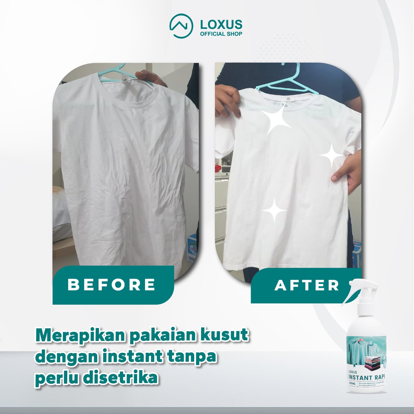 Loxus Travel Buddy Pack - Loxus Instant Rapi dan Loxus Instant Cleaner