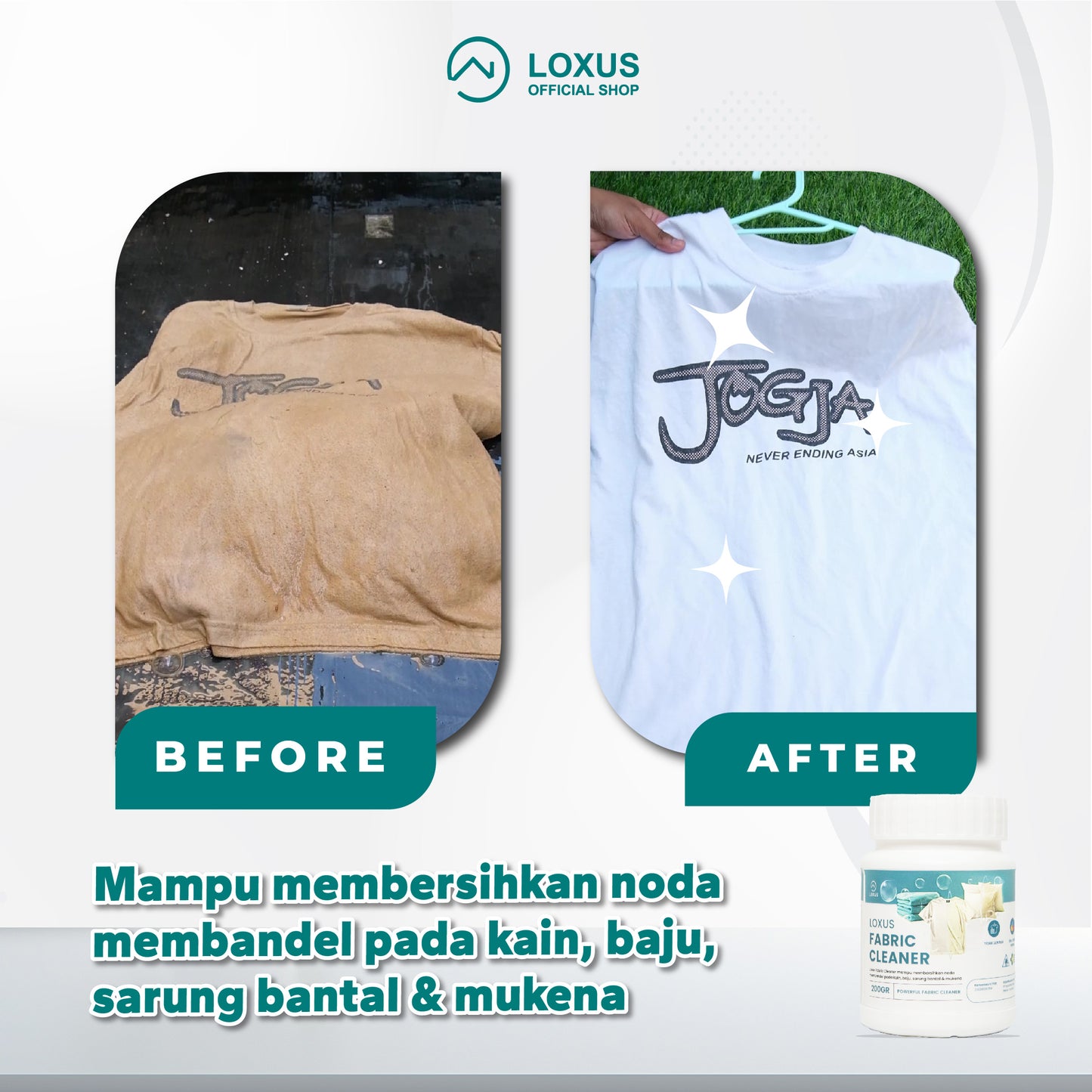 Loxus Travel Buddy Pack - Loxus Instant Rapi, Loxus Instant Cleaner dan Loxus Fabric Cleaner