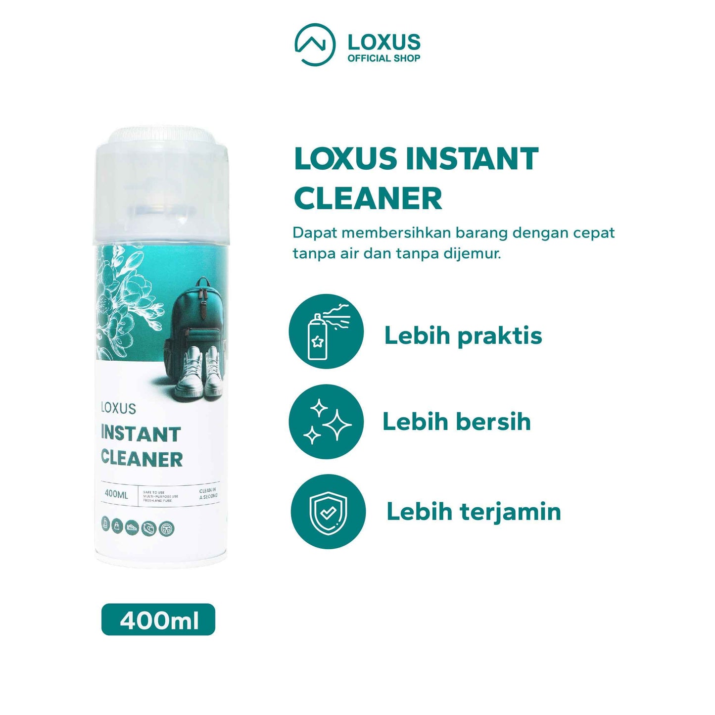 Loxus Paket Perawatan Sepatu Loxus Instant Cleaner dan Loxus Instant Recolor