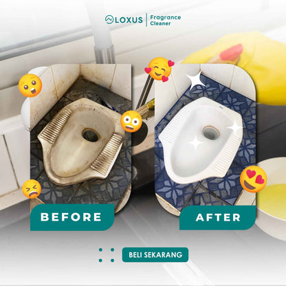 Loxus Cleaner Aroma Pear Freesia Pembersih Kerak Toilet Kamar Mandi Stainless Shower Kran