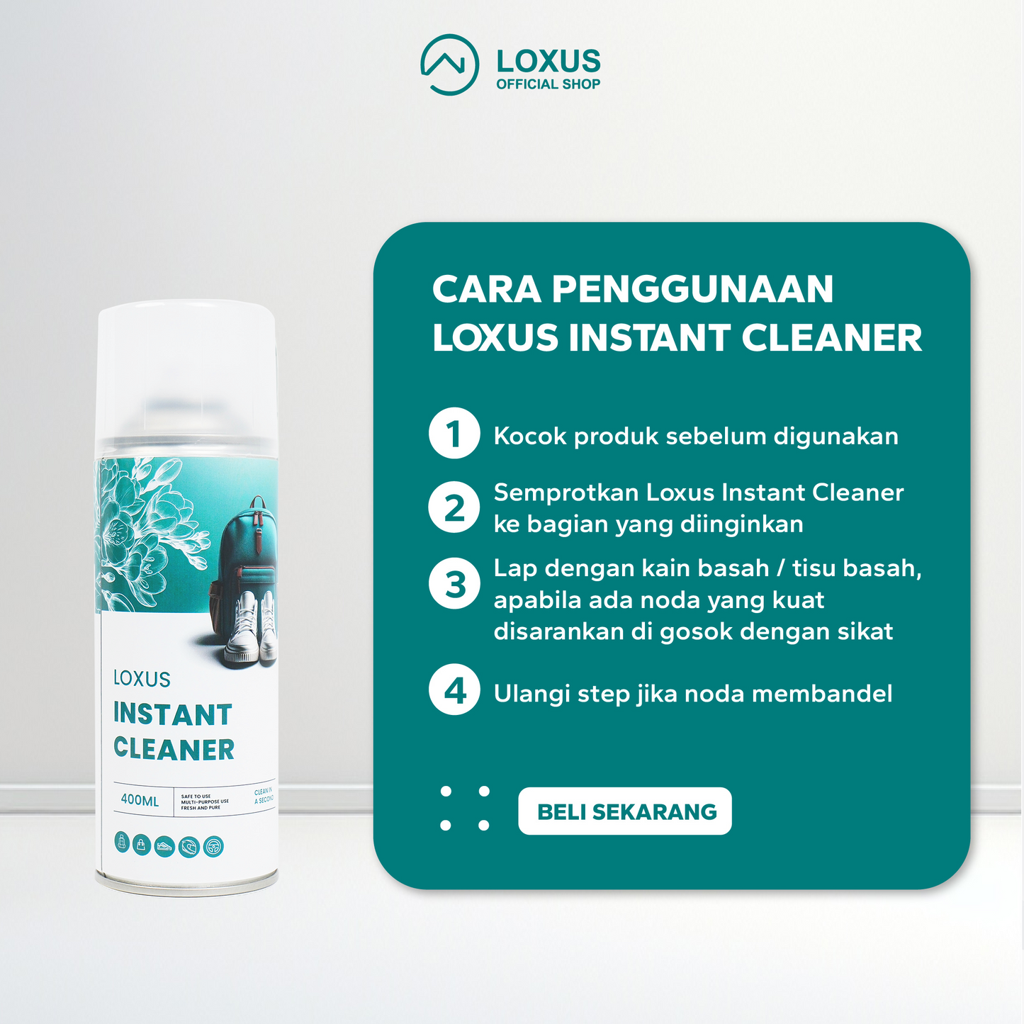 Loxus Paket Lengkap Instant Cleaner 400ml