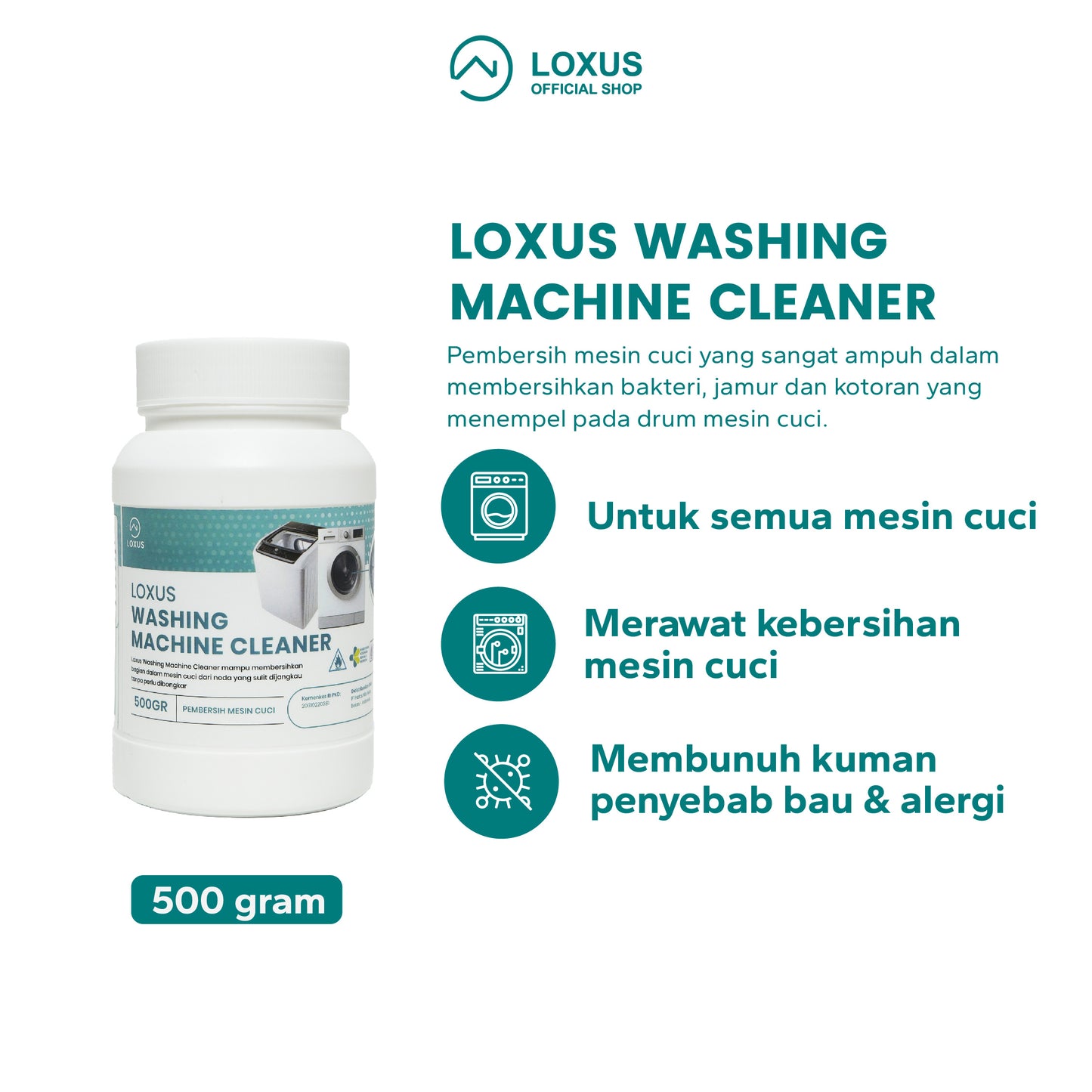 Loxus Paket Pembersih Mesin Cuci Luar Dalam