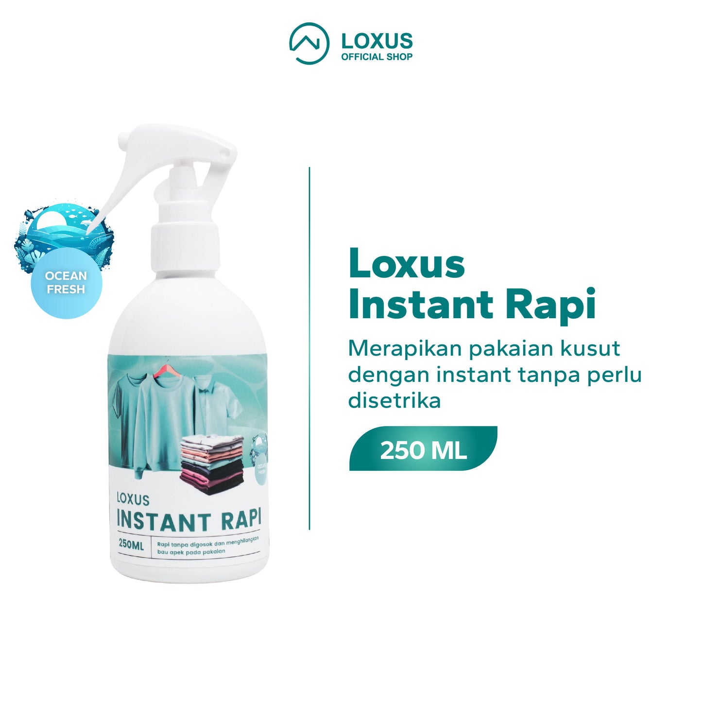 Loxus Instant Rapi - Merapikan Pakaian Kusut Secara Instant Tanpa Disetrika
