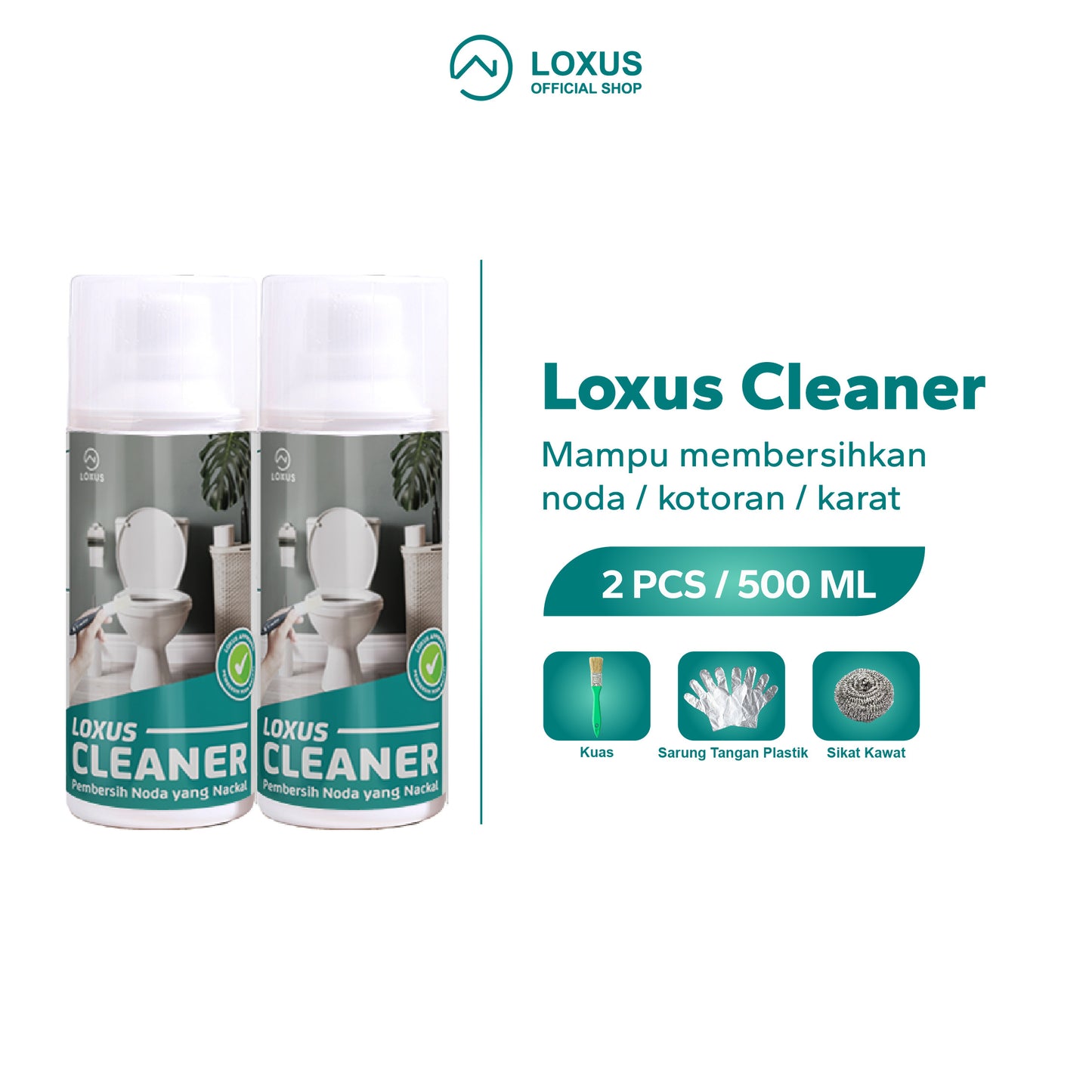 Loxus Cleaner Pembersih Kerak Toilet Kamar Mandi Stainless Shower Kran
