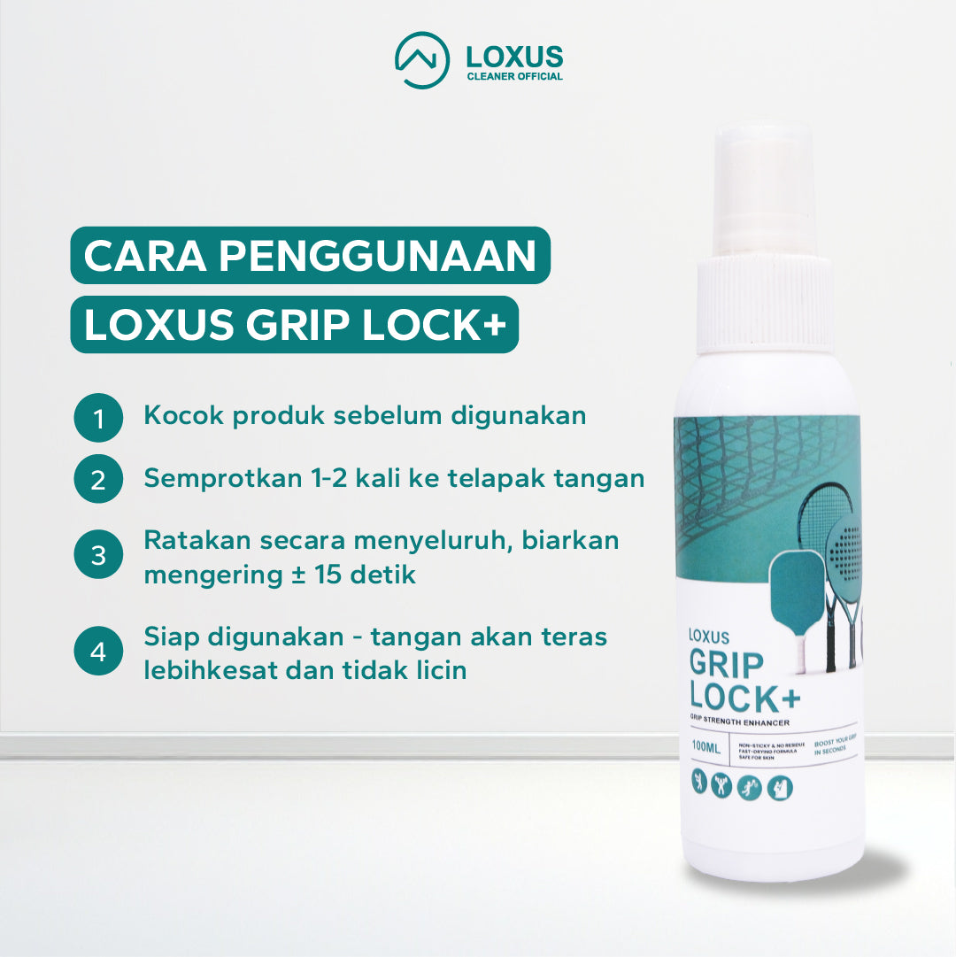 Loxus Grip Lock+ Spray Anti Licin Cocok Untuk Padel Tenis Badminton Golf Poledance Gym Weightlifting