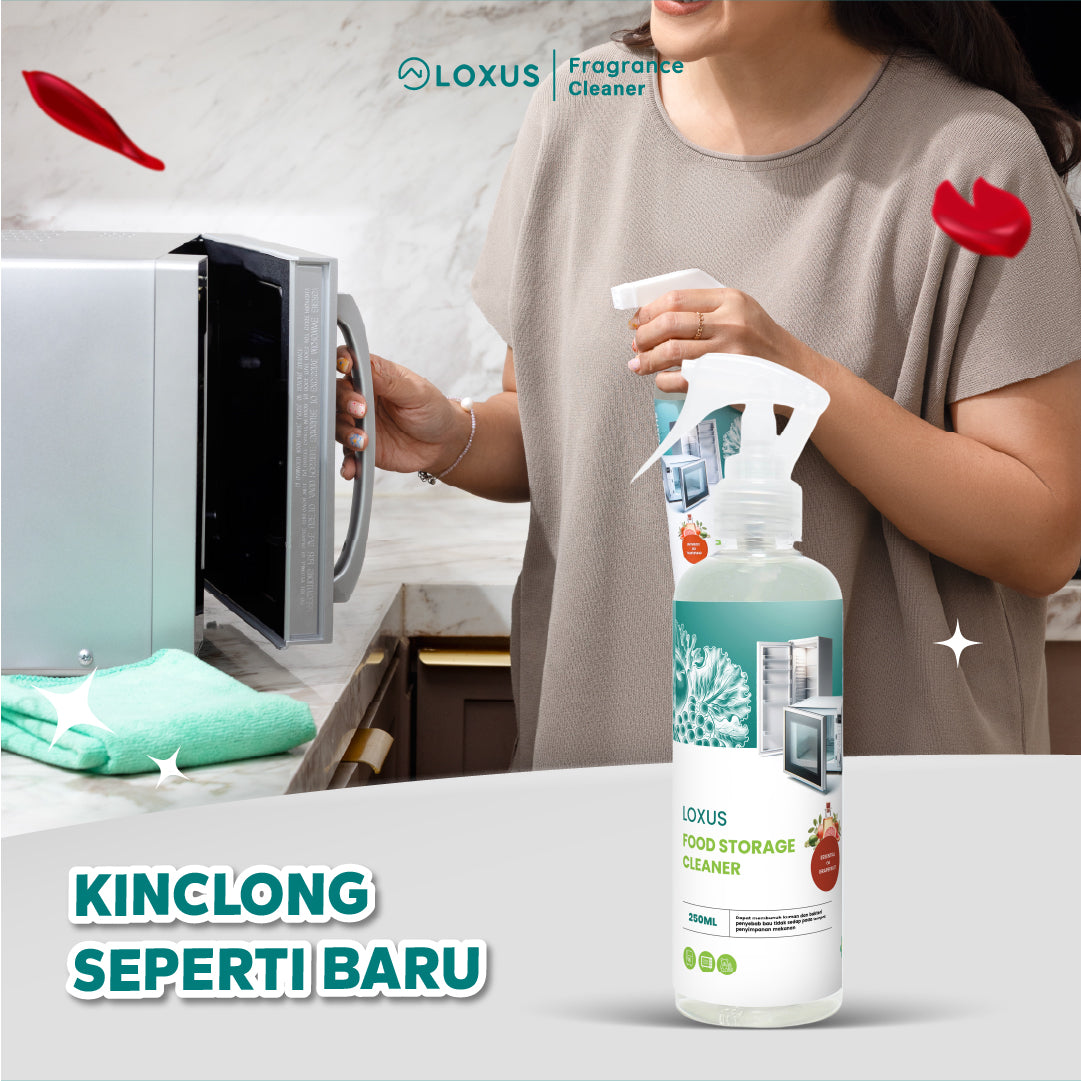 Loxus Food Storage Cleaner Pembersih Kulkas, Oven dan Microwave dari Kuman dan Bakteri Penyebab Bau Tidak Sedap [Food Grade]