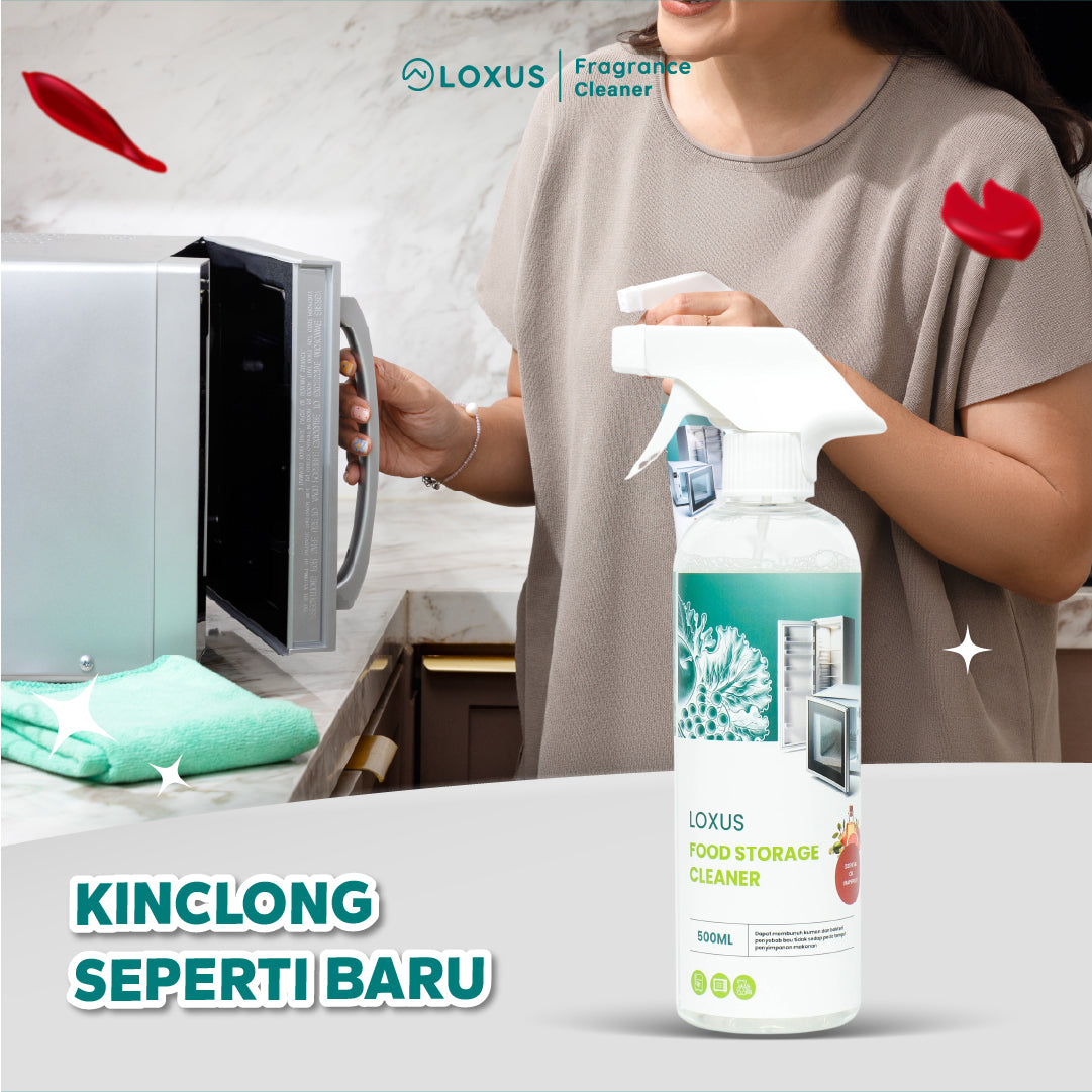 Loxus Food Storage Cleaner Pembersih Kulkas, Oven dan Microwave dari Kuman dan Bakteri Penyebab Bau Tidak Sedap [Food Grade]
