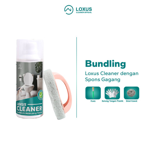 Loxus Paket Loxus Cleaner Dengan Spons Gagang