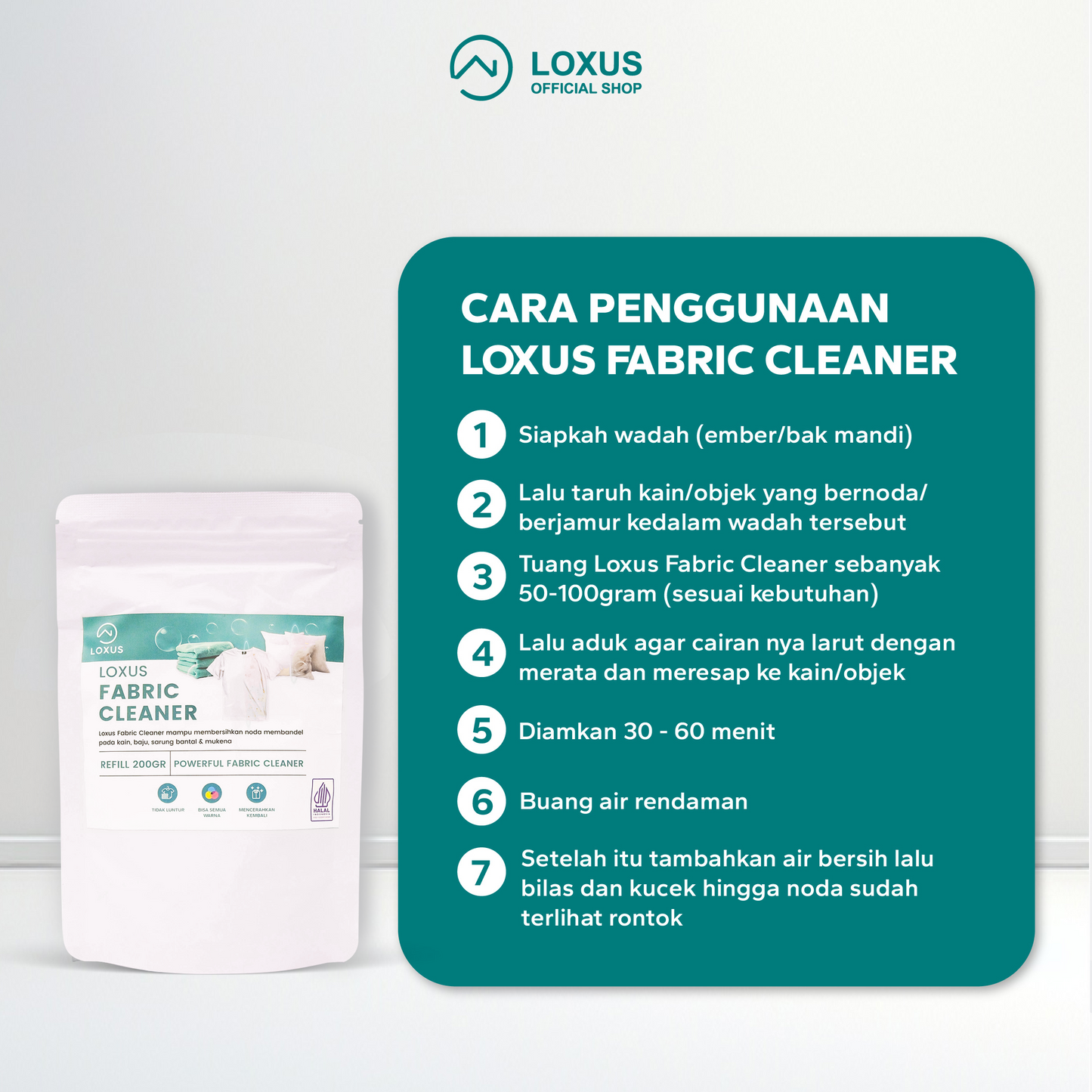 Loxus Fabric Cleaner Standing Pouch