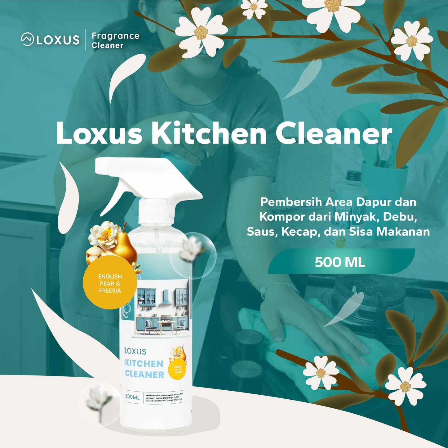 Loxus Kitchen Cleaner Pembersih Area Dapur dan Kompor dari Minyak, Debu, Saos, Kecap dan Sisa Makanan