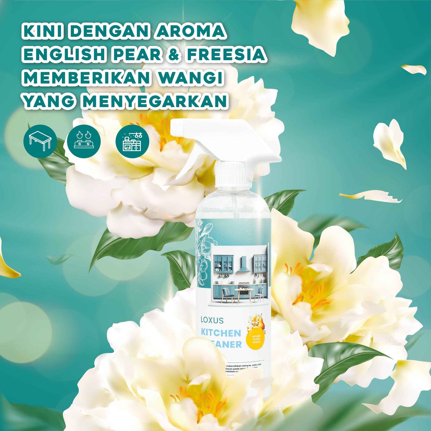 Loxus Kitchen Cleaner Pembersih Area Dapur dan Kompor dari Minyak, Debu, Saos, Kecap dan Sisa Makanan