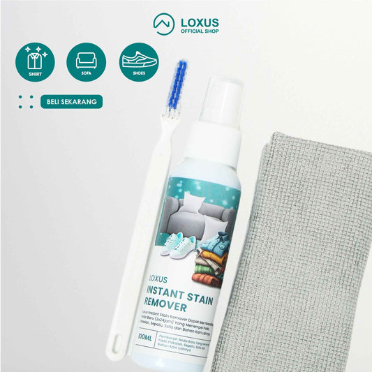 Loxus Instant Stain Remover Pembersih Pakaian, Sofa dan Sepatu Berbahan Kain, Kanvas, Mesh dan Bahan Kain Lainnya