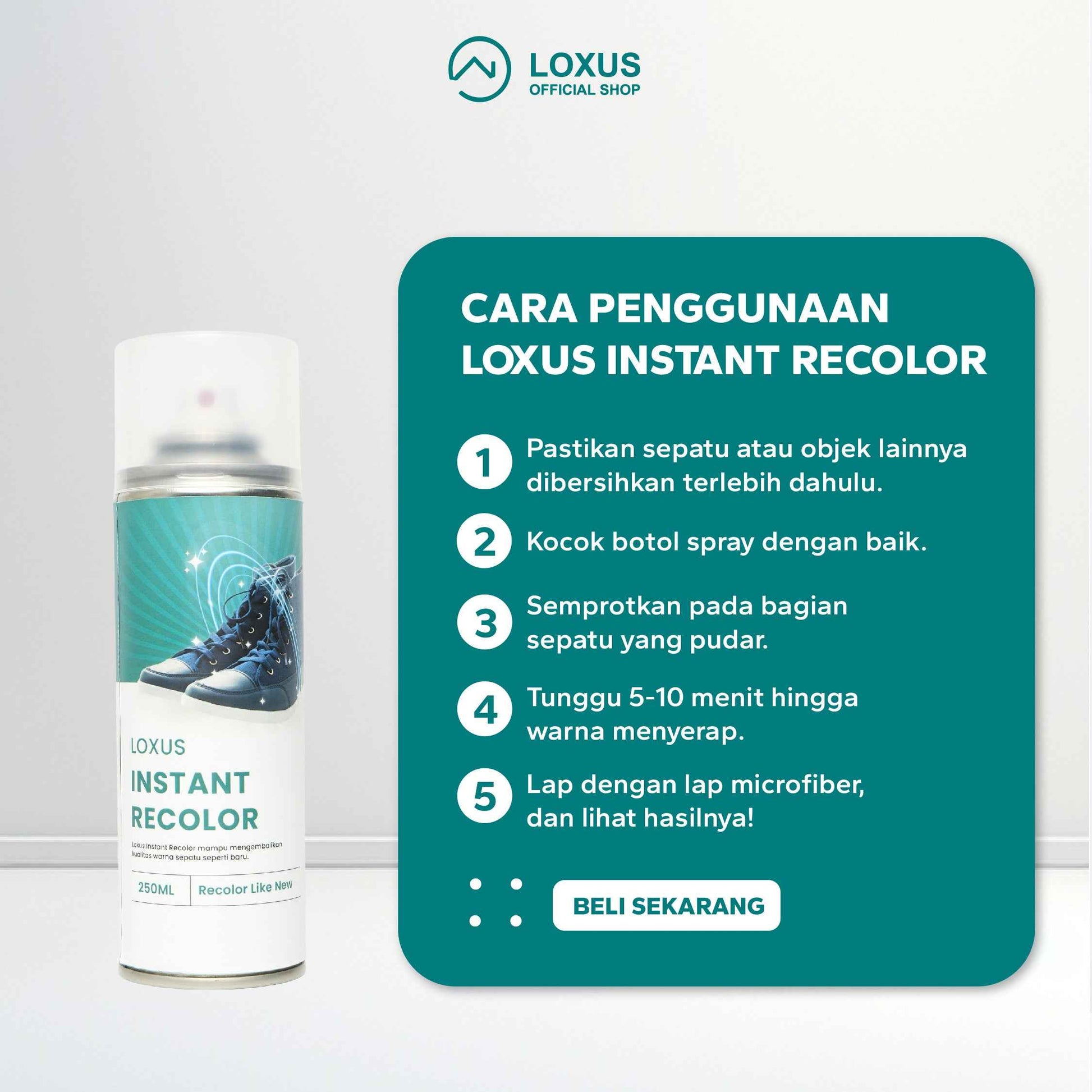 Loxus Instant Recolor Mampu Mengembalikan Warna Sepatu Pudar Seperti Baru Lagi