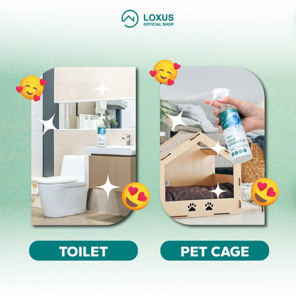 Loxus Odor Eliminator Penghilang, Penghancur atau Pembasmi Bau Di Setiap Sudut Rumah Hingga Ke Sumbernya Tanpa Tersisa