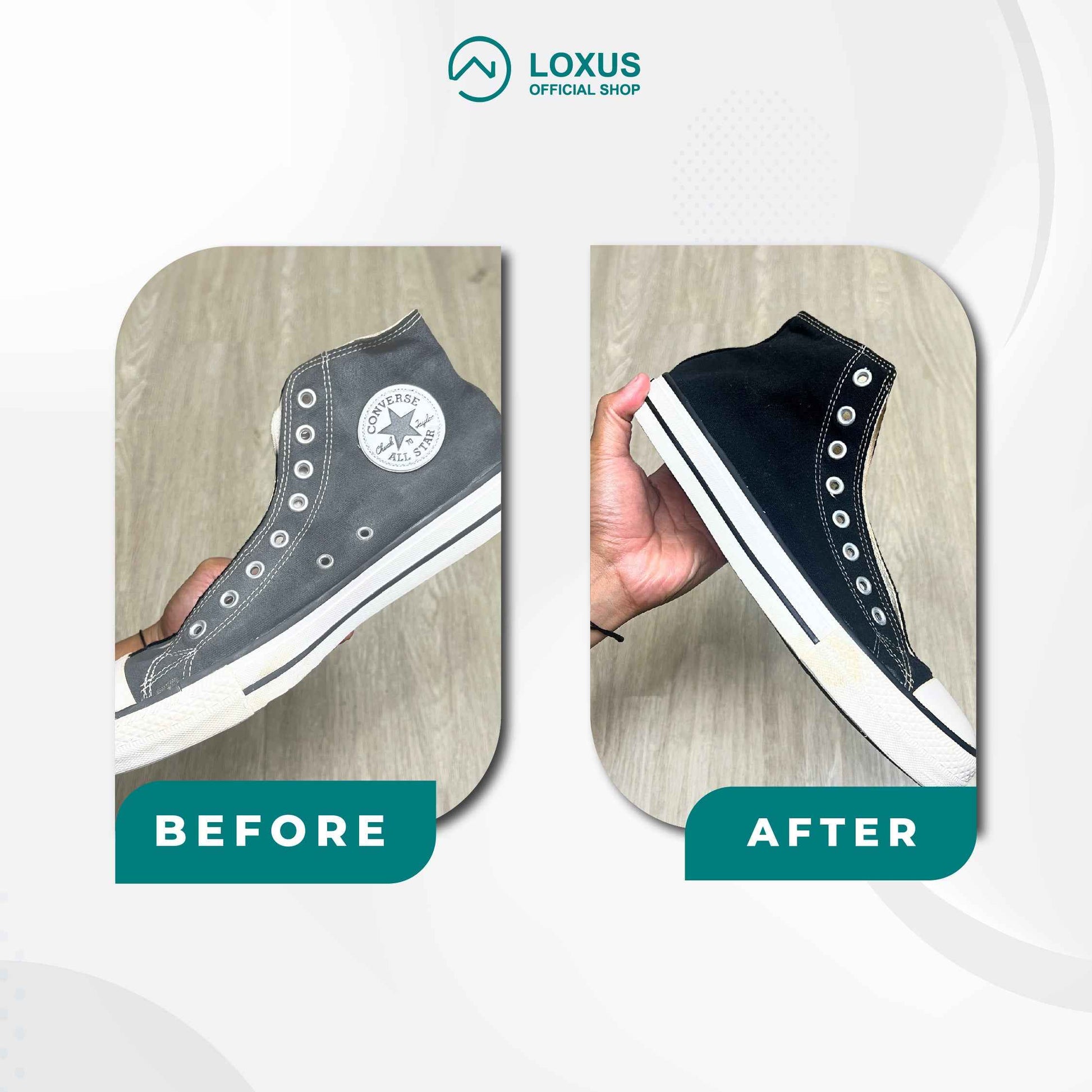 Loxus Instant Recolor Mampu Mengembalikan Warna Sepatu Pudar Seperti Baru Lagi