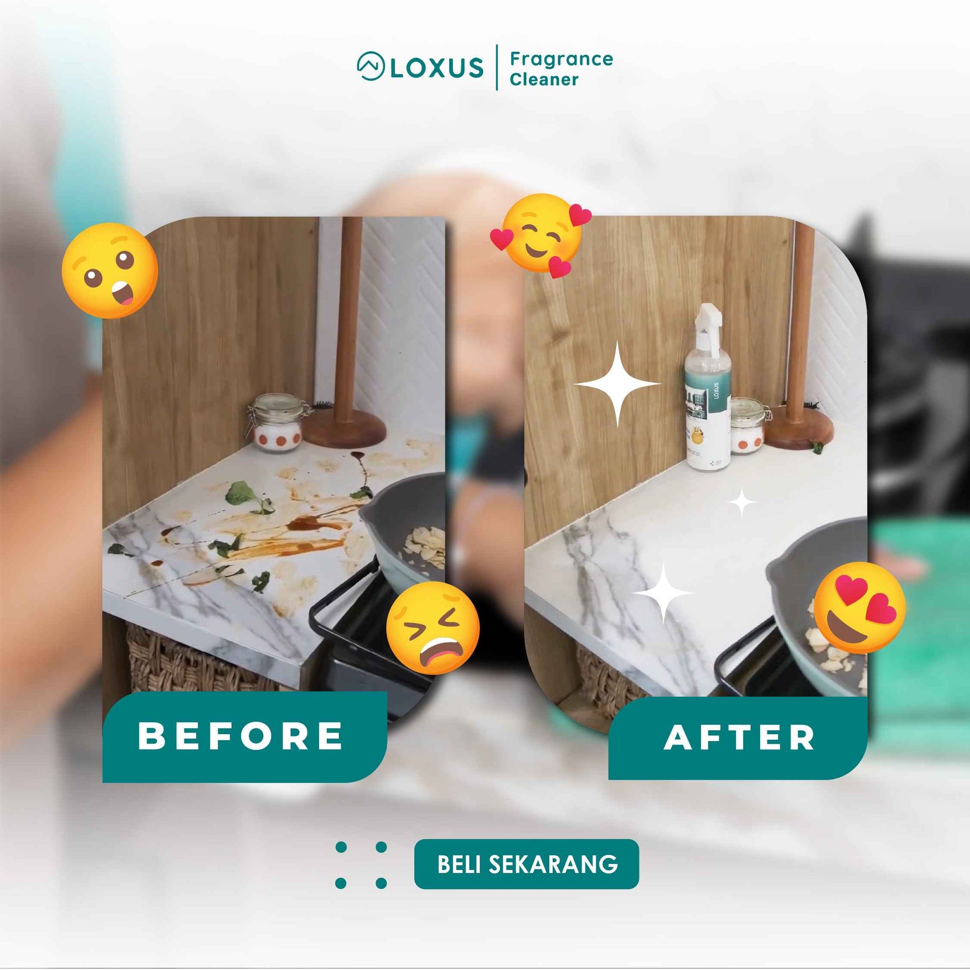 Loxus Kitchen Cleaner Pembersih Area Dapur dan Kompor dari Minyak, Debu, Saos, Kecap dan Sisa Makanan