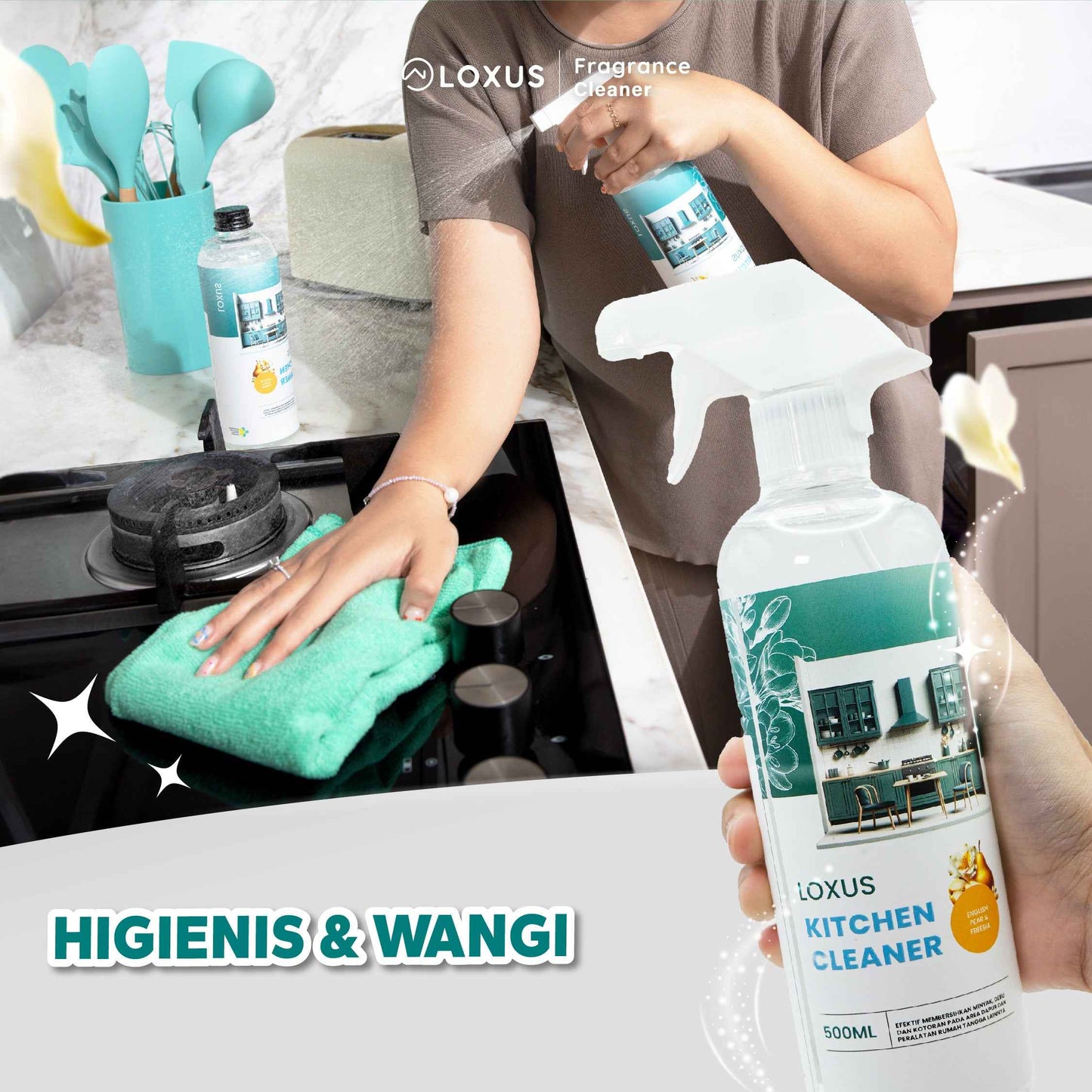 Loxus Kitchen Cleaner Pembersih Area Dapur dan Kompor dari Minyak, Debu, Saos, Kecap dan Sisa Makanan
