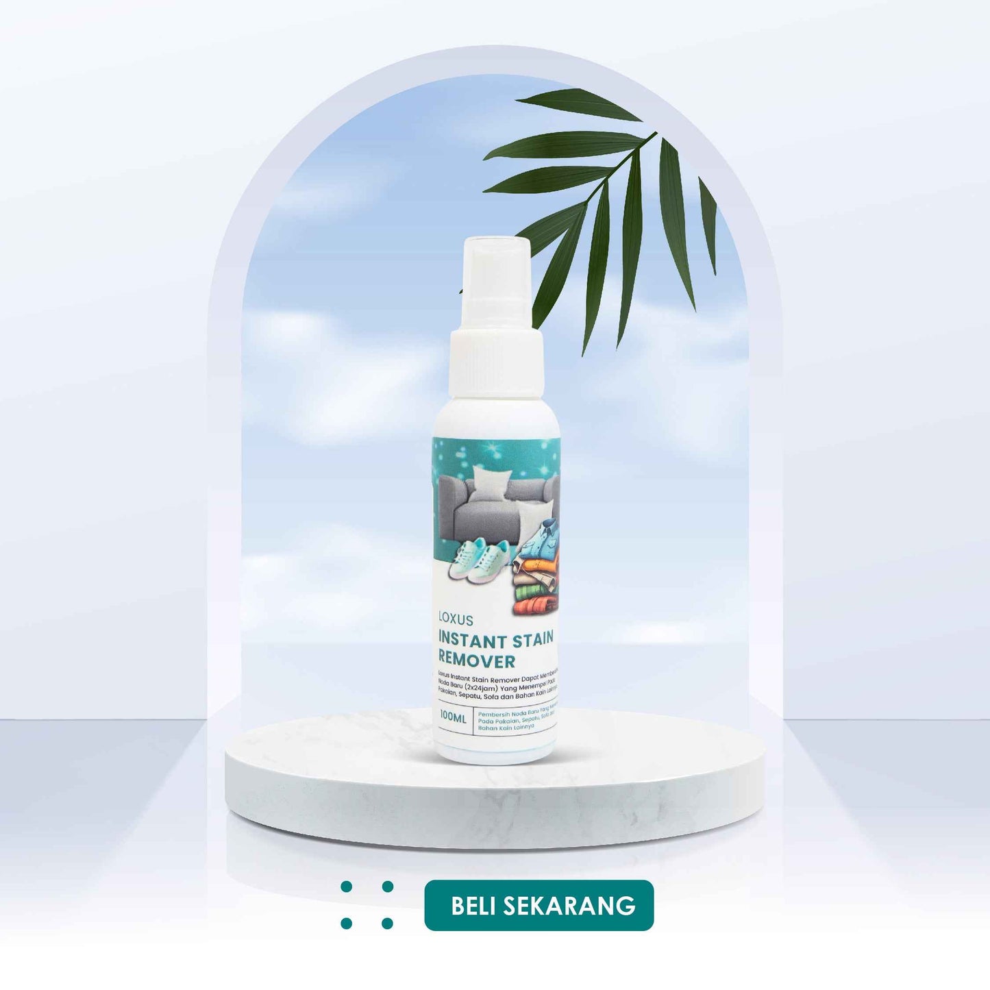 Loxus Instant Stain Remover Pembersih Pakaian, Sofa dan Sepatu Berbahan Kain, Kanvas, Mesh dan Bahan Kain Lainnya