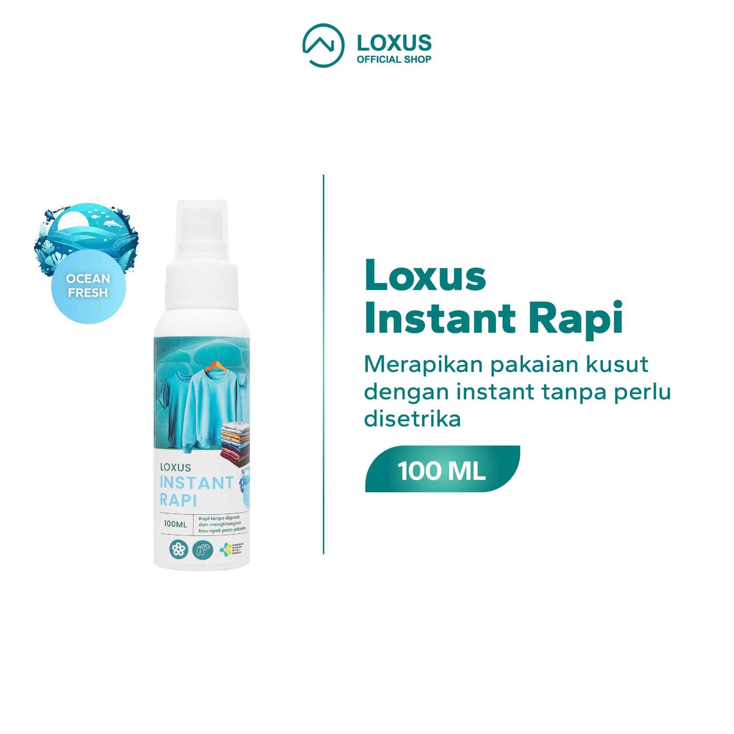 Loxus Instant Rapi - Merapikan Pakaian Kusut Secara Instant Tanpa Disetrika