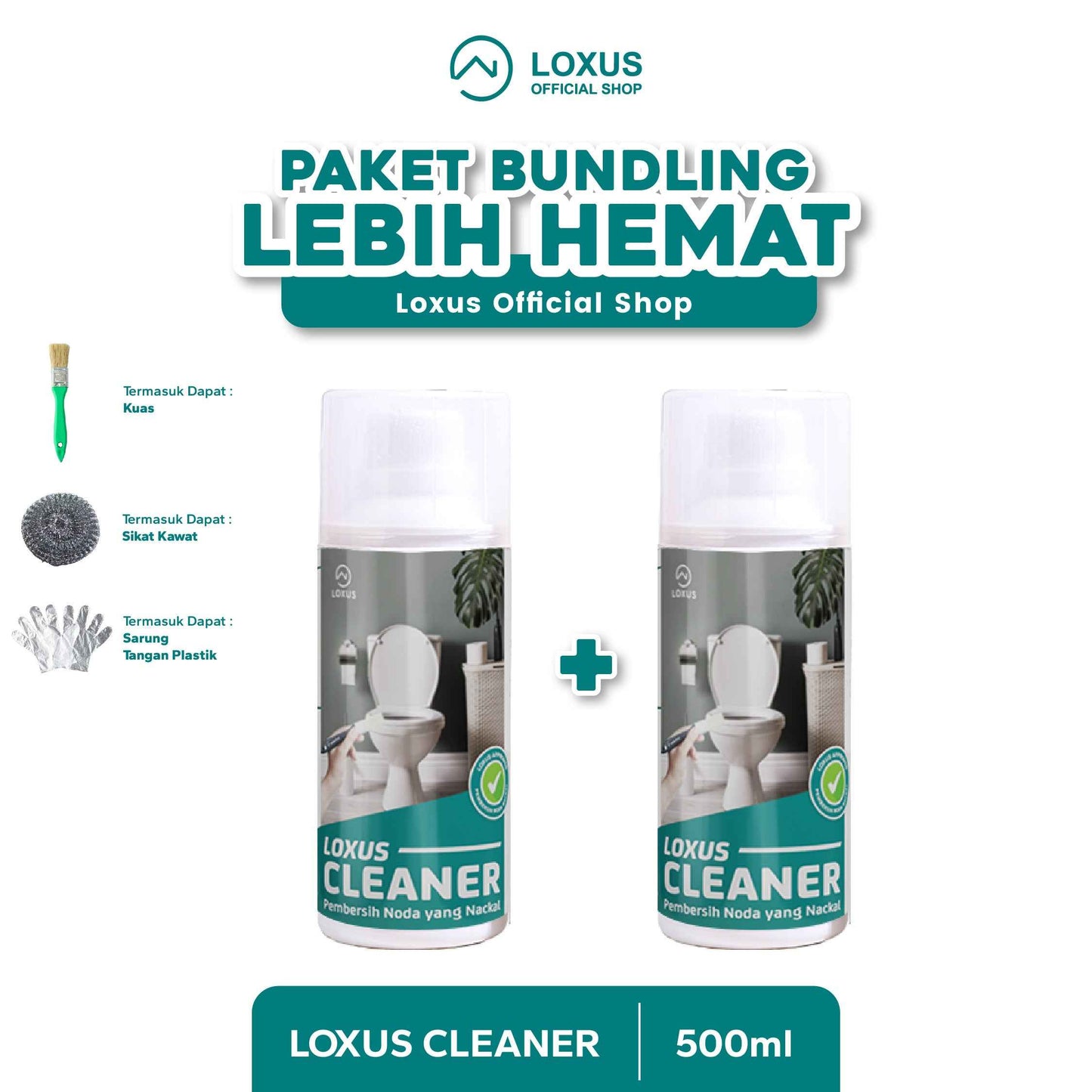 Paket Bundling Lebih Hemat Beli Loxus Cleaner dapat Fabric/Instant Cleaner