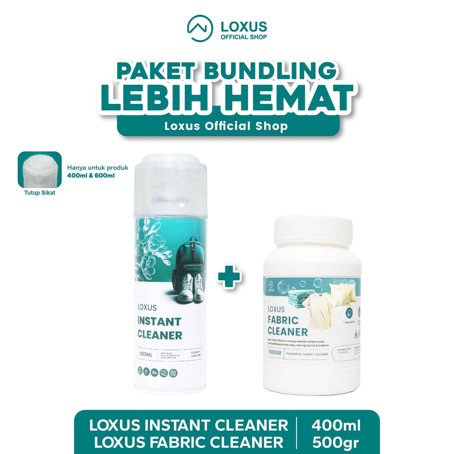 Paket Bundling Lebih Hemat Beli Loxus Cleaner dapat Fabric/Instant Cleaner